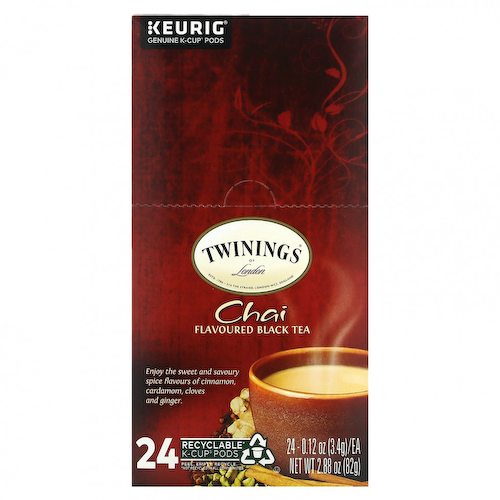 Twinings, Ароматизированный черный чай, чай, 24 чашки, по 3,4 г (0,12 унции) #1