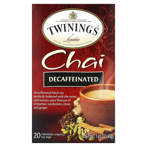Twinings, Chai, без кофеина, 20 чайных пакетиков в индивидуальной упаковке, 40 г (1,41 унции) #1