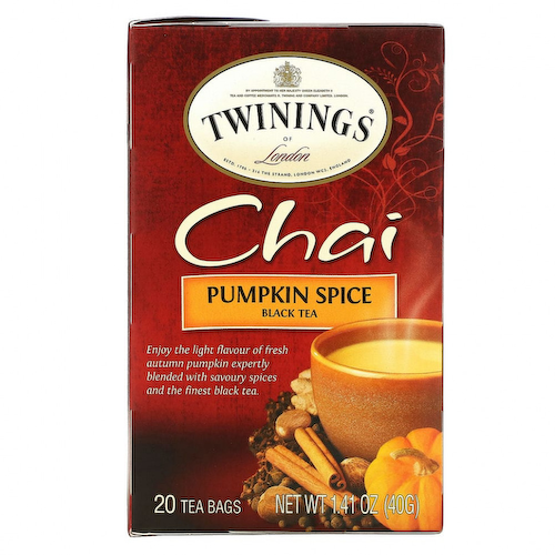 Twinings, Chai, чай со специями, пикантная тыква, 20 чайных пакетиков, 40 г (1,41 унции) #1
