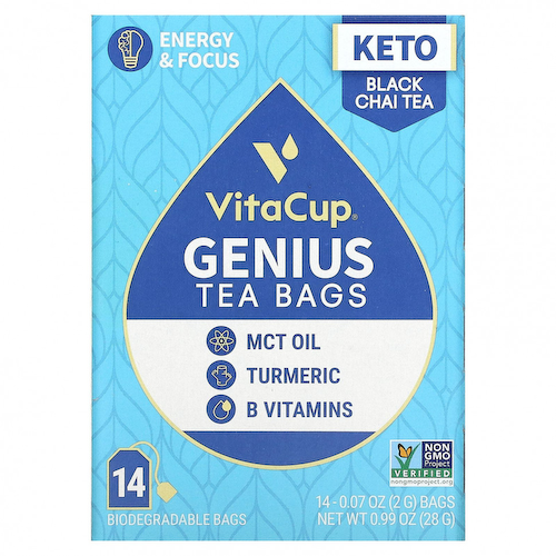 VitaCup, Genius Tea, черный чай, 14 пакетиков по 2 г (0,07 унции) #1