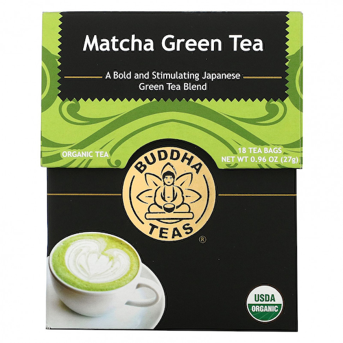 Buddha Teas, Organic Herbal Tea, зеленый матча, 18 чайных пакетиков, 27 г (0,95 унции) #1