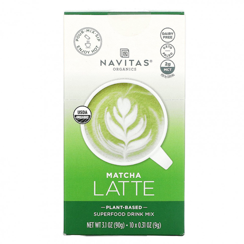 Navitas Organics, Смесь для напитков Superfood, латте с матча, 10 пакетиков по 9 г (0,31 унции) #1
