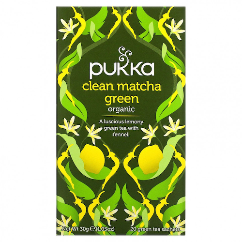 Pukka Herbs, Зеленый чай матча, 20 пакетиков зеленого чая, 1,5 г (0,05 унций) каждый #1