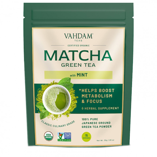 Vahdam Teas, зеленый чай в порошке, мята и матча, 50 г (1,76 унции) #1