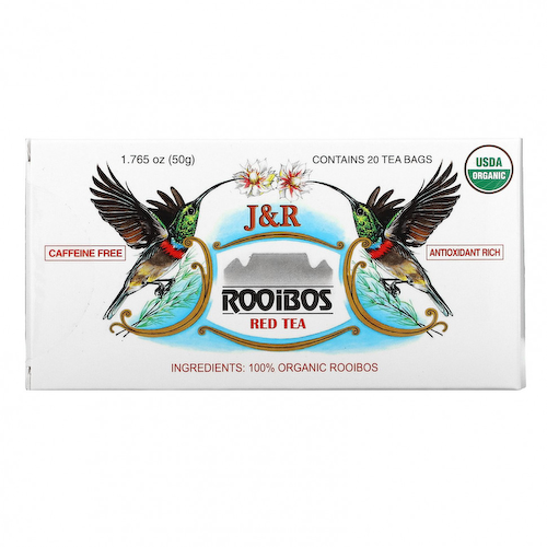J&R Port Trading Co., красный чай ройбуш, без кофеина, 20 чайных пакетиков, 50 г (1,765 унции) #1