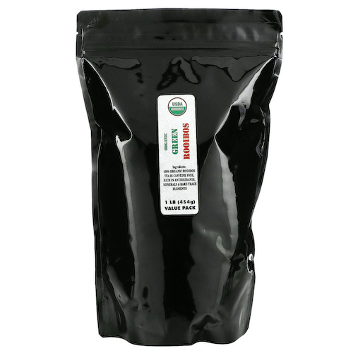 J&R Port Trading Co., Органический зеленый ройбуш, без кофеина, 454 г (1 фунт) #1