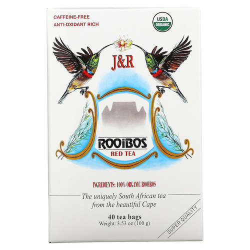J&R Port Trading Co., Pure Rooibos Red Tea (Настоящий красный чай ройбуш), без кофеина, 40 чайных пакетиков, 100 г (3,53 унции) #1