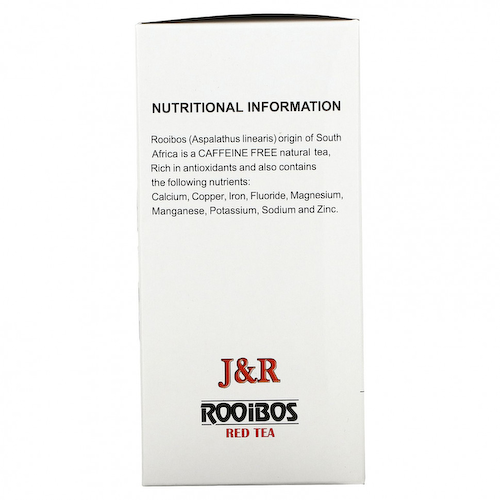 J&R Port Trading Co., Pure Rooibos Red Tea (Настоящий красный чай ройбуш), без кофеина, 40 чайных пакетиков, 100 г (3,53 унции) #1