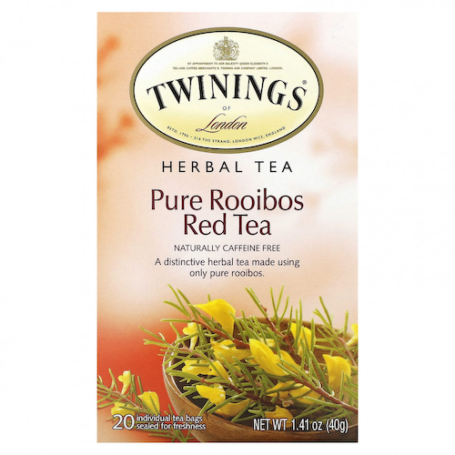 Twinings, Herbal Tea, чистый красный чай ройбуш, без кофеина, 20 чайных пакетиков, 40 г (1,41 унции) #1