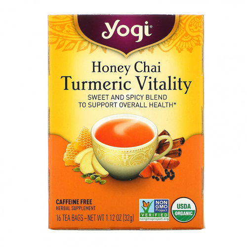 Yogi Tea, Turmeric Vitality, чай с медом и куркумой, 16 чайных пакетиков, 32 г (1,12 унции) #1