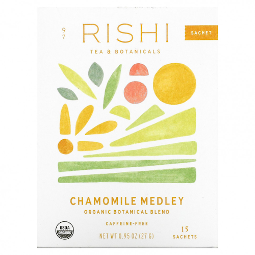 Rishi Tea, Органический травяной чай, смесь ромашки, без кофеина, 15 пакетиков, 0,95 унции (27 г) #1