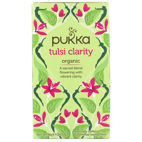Pukka Herbs, Organic Tulsi Clarity, без кофеина, 20 пакетиков травяного чая, 1,27 унции (36 г) #1