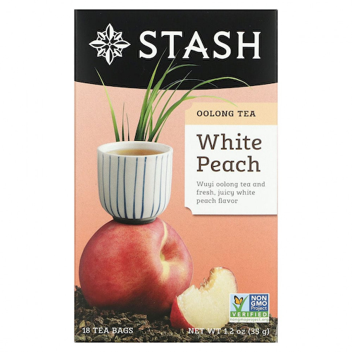 Stash Tea, Oolong Tea, белый персик, 18 чайных пакетиков, 35 г (1,2 унции) #1