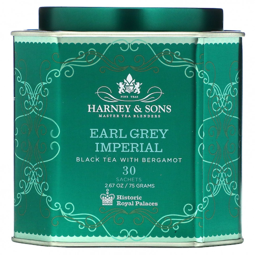 Harney & Sons, Earl Grey Imperial, черный чай с бергамотом, 30 пакетиков, 75 г (2,67 унции) #1