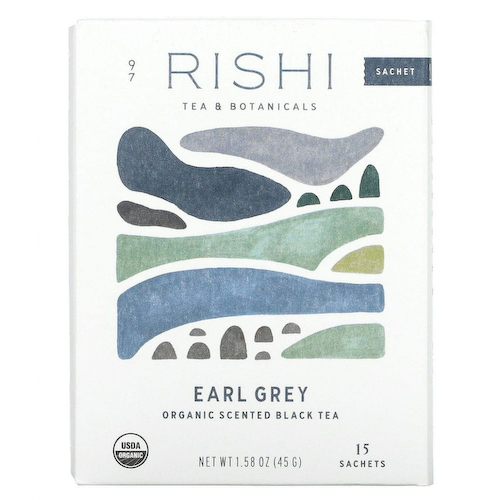 Rishi Tea, «Earl Grey», органический ароматизированный черный чай, 15 пакетиков, 45 г (1,58 унции) #1