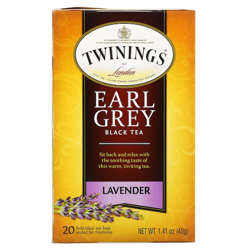 Twinings, 'Эрл Грей', черный чай с ароматом лаванды, 20 чайных пакетиков, 1,41 унции (40 г) #1
