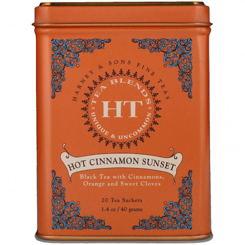 Harney & Sons, Hot Cinnamon Sunset, чайная смесь HT, пряный чай с корицей, 20 пакетиков, 40 г (1,4 унции) #1