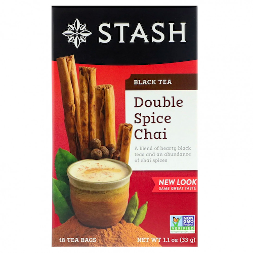 Stash Tea, Black Tea, Чай с двумя специями, 18 чайных пакетиков, 1,1 унции (33 г) #1