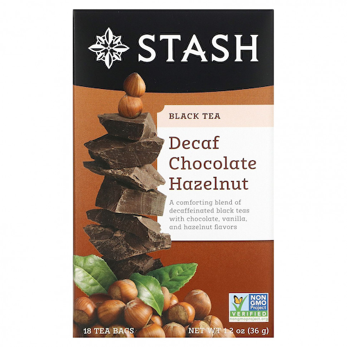 Stash Tea, Black Tea, шоколад без кофеина с фундуком, 18 чайных пакетиков, 36 г (1,2 унции) #1
