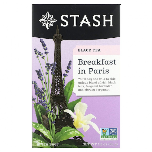 Stash Tea, черный чай, «Завтрак в Париже», 18 чайных пакетиков, 36 г (1,2 унции) #1