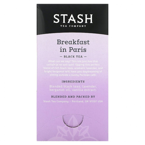Stash Tea, черный чай, «Завтрак в Париже», 18 чайных пакетиков, 36 г (1,2 унции) #1
