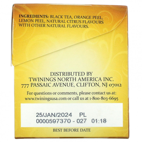 Twinings, черный чай Lady Grey, 20 чайных пакетиков, 40 г (1,41 унции) #1