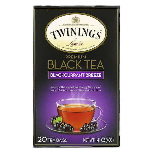 Twinings, черный чай премиальной качества, черная смородина, 20 чайных пакетиков, 40 г (1,41 унции) #1