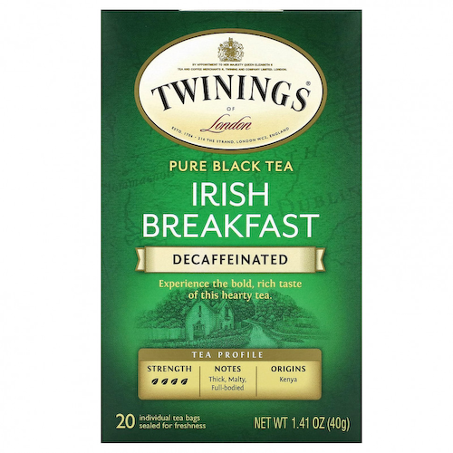 Twinings, Чистый черный чай, ирландский завтрак, без кофеина, 20 чайных пакетиков, 40 г (1,41 унции) #1