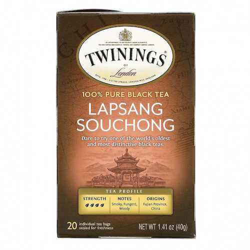 Twinings, лапсанг сушонг, 100% чистый черный чай, 20 чайных пакетиков, 40 г (1,41 унции) #1