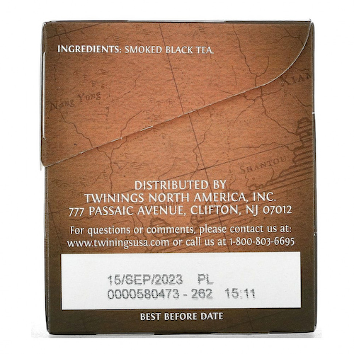 Twinings, лапсанг сушонг, 100% чистый черный чай, 20 чайных пакетиков, 40 г (1,41 унции) #1