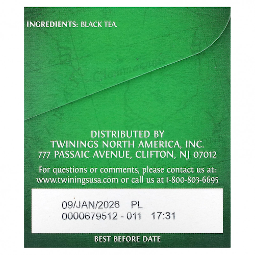 Twinings, Pure Black Tea, ирландский завтрак, 20 чайных пакетиков, 40 г (1,41 унции) #1