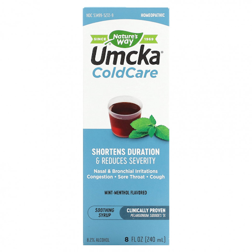 Nature's Way, Umcka, ColdCare, Soothing Syrup, Mint Menthol , 8 oz (240 ml) #1