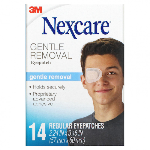 Nexcare, Повязка для бережного удаления, 14 обычных повязок для глаз #1