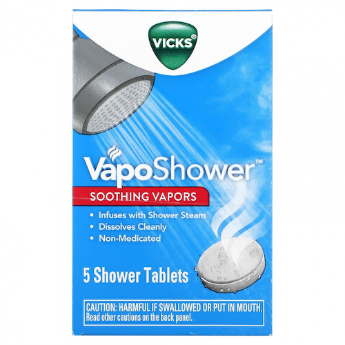 Vicks, VapoShower, успокаивающие пары`` 5 таблеток для душа #1
