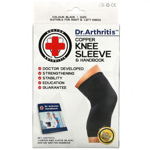 Doctor Arthritis, Медный наколенник и руководство, маленький, черный, 1 рукав #1