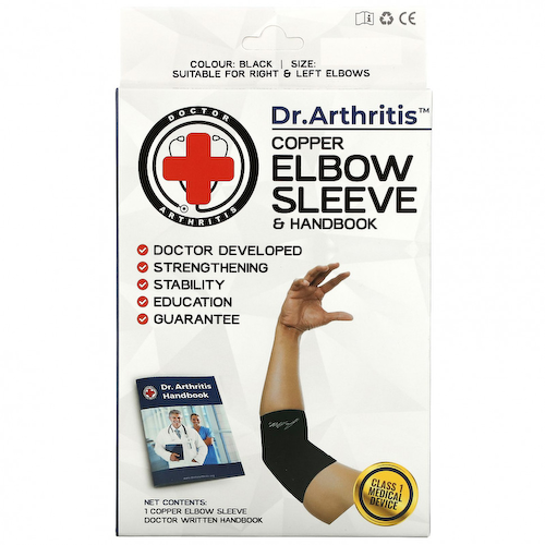 Doctor Arthritis, Медный рукав до локтя и руководство, маленький, черный, 1 рукав #1