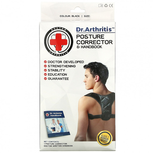 Doctor Arthritis, Справочник и корректор осанки, средний, черный, 1 корректор #1