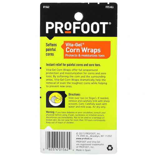 Profoot, Vita-Gel кукурузные обертывания, универсальный размер, 3 упаковки #1