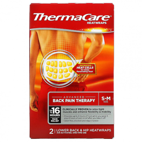 ThermaCare, Advanced Back Pain Therapy, SM, 2 тепловых обертывания для нижней части спины и бедер #1