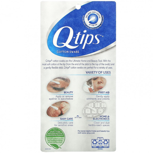Q-tips, Ватные палочки, 375 тампонов #1