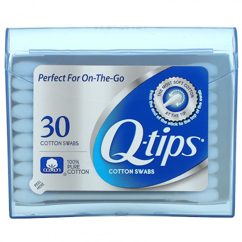 Q-tips, Ватные палочки, On-The-Go, 30 тампонов #1