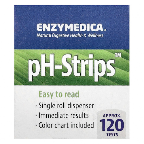Enzymedica, тест-полоски для определения уровня pH, 16-футовая катушка #1