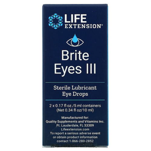Life Extension, Brite Eyes III, глазые капли, 2 флакона, 5 мл (0,17 жидк. унции) каждый #1