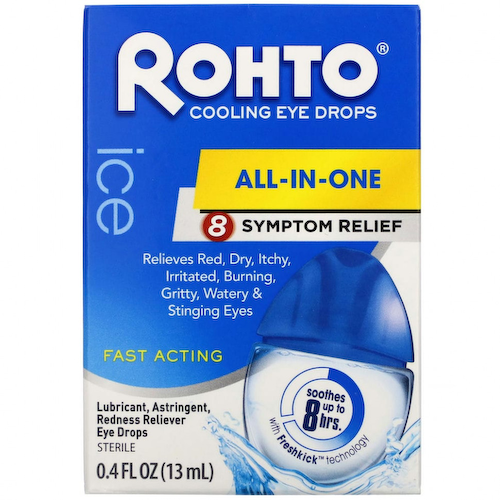 Rohto, охлаждающие глазные капли, лед, все в одном, 13 мл (0,4 жидк. унции) #1