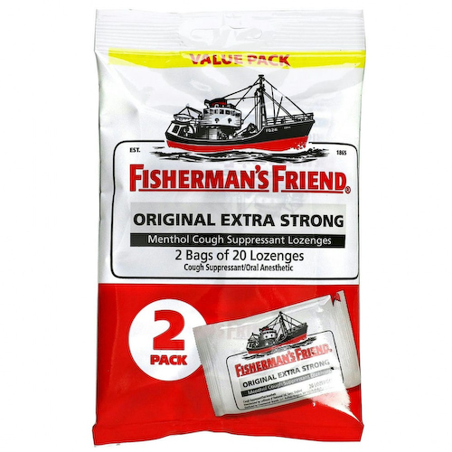 Fisherman's Friend, Леденцы с ментолом для подавления кашля, оригинальные, очень крепкие, 40 леденцов #1