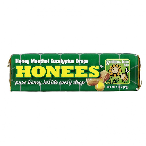 Honees, леденцы с медом, ментолом и эвкалиптом, 9 леденцов, 45 г (1,6 унции) #1