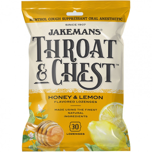 Jakemans, Throat & Chest, вкус «Мед и лимон», 30 пастилок #1