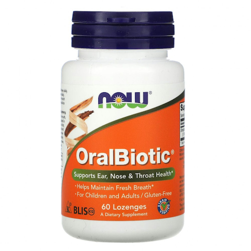 NOW Foods, OralBiotic, 60 леденцов #1