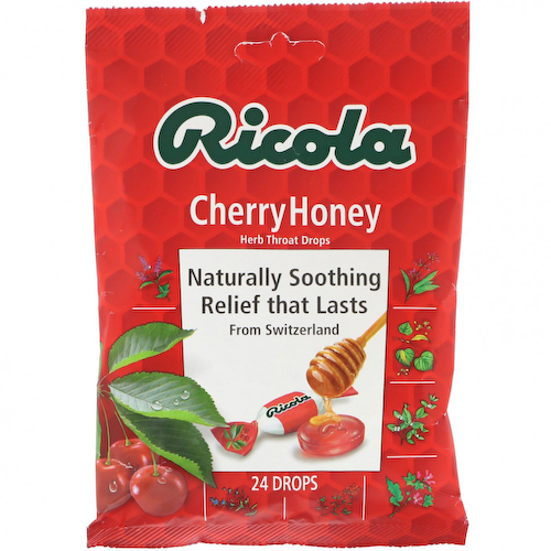 Ricola, Herb Throat Drops, вишневый мед, 24 капли #1