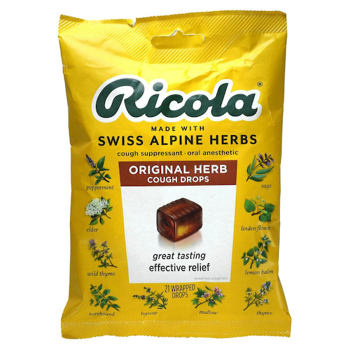 Ricola, Оригинальные натуральные леденцы от кашля с травами, 21 капля #1